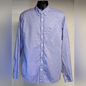 J. Crew button down with white and light blue stripes